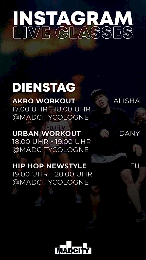 MADCITY - MadCity StundenplanIG Story DIENSTAG