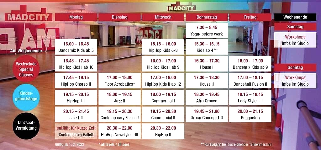 MAD Stundenplan 21-02-2022